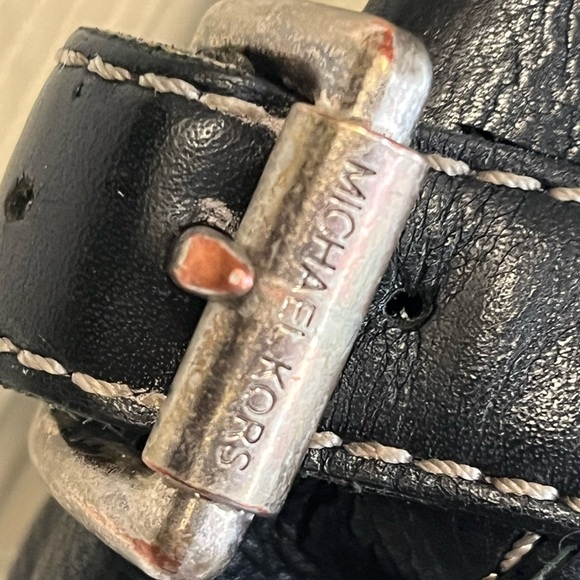 Michael kor Black Leather shoulder Bag vintage - Picture 5 of 13